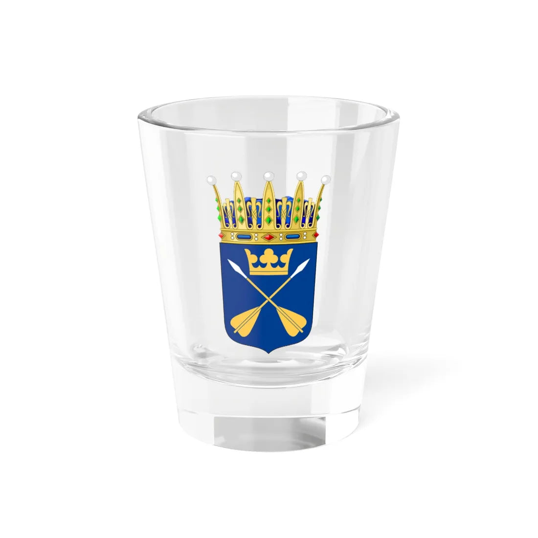 Dalarnas vapen crowned (Sweden) (Coat of Arms) Shot Glass 1.5oz 1.5oz - Go Mug Yourself