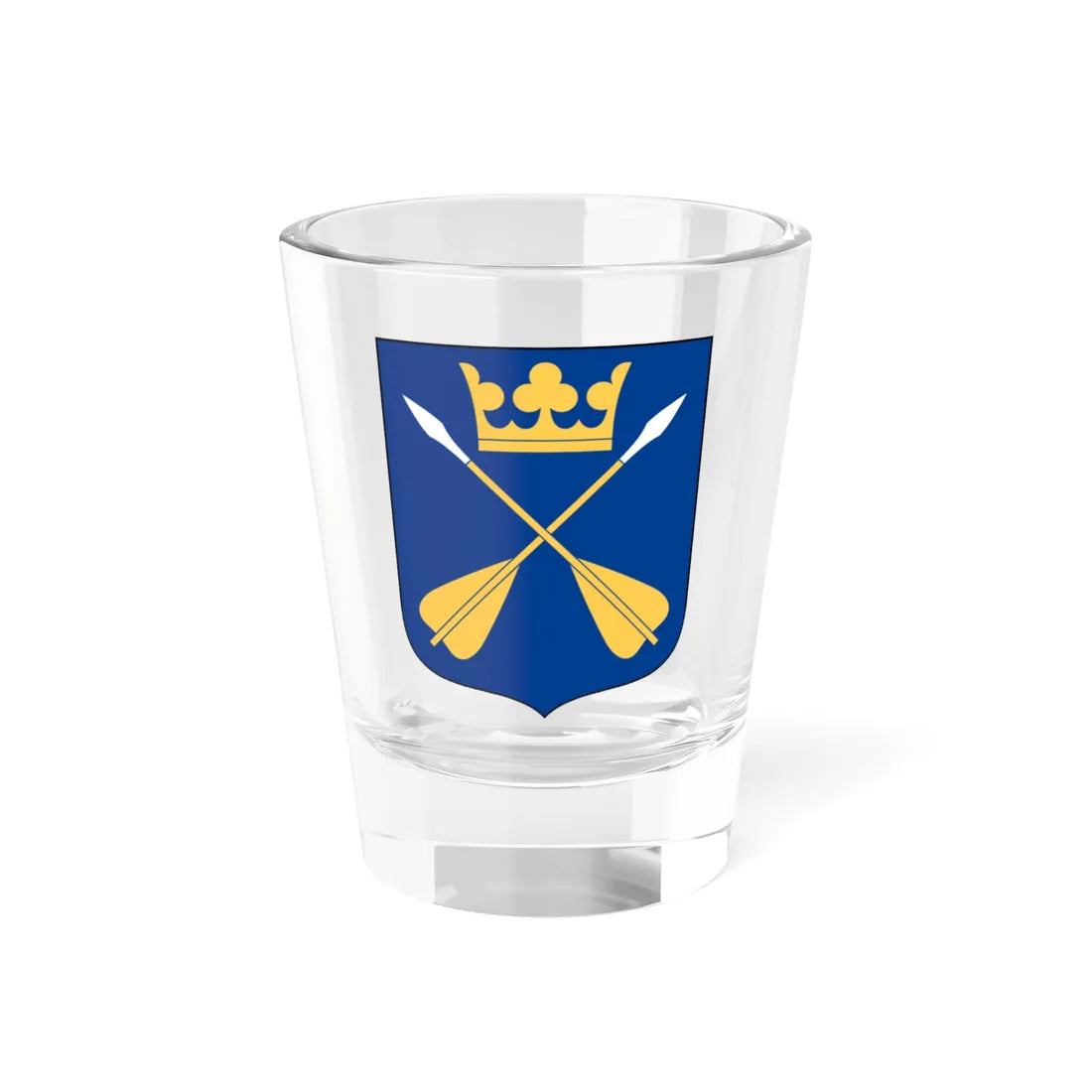 Dalarnas vapen (Sweden) (Coat of Arms) Shot Glass 1.5oz 1.5oz - Go Mug Yourself