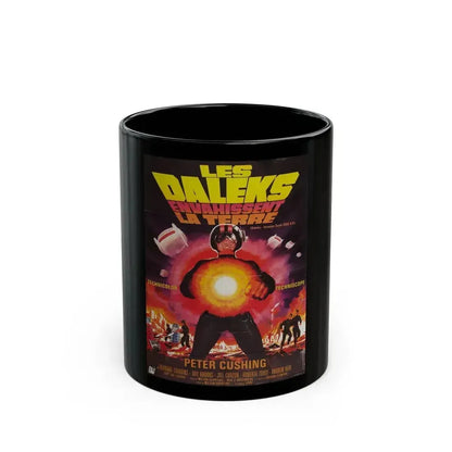 DALEKS INVASION EARTH 1966 Movie Poster - Black Coffee Mug 11oz - Go Mug Yourself