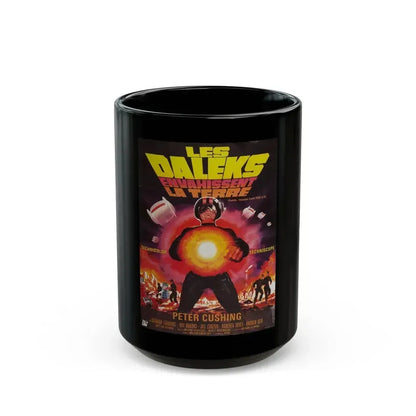 DALEKS INVASION EARTH 1966 Movie Poster - Black Coffee Mug 15oz - Go Mug Yourself