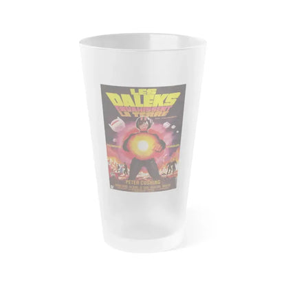 DALEKS INVASION EARTH 1966 Movie Poster - Frosted Pint Glass 16oz Default Title - Go Mug Yourself