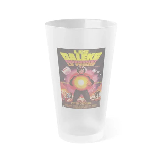 DALEKS INVASION EARTH 1966 Movie Poster - Frosted Pint Glass 16oz Default Title - Go Mug Yourself
