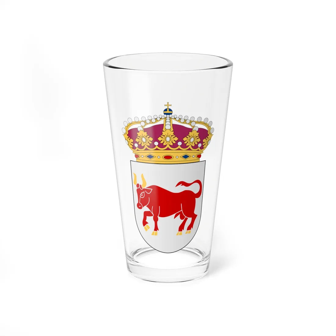 Dalsland vapen med kunglig krona (Sweden) (Coat of Arms) Pint Glass 16oz 16oz - Go Mug Yourself
