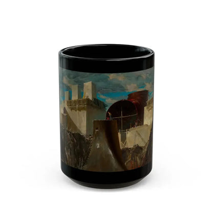 Dam Building, United Engineers & Constructors Inc., advertisement - Black Coffee Mug 15oz - Go Mug Yourself