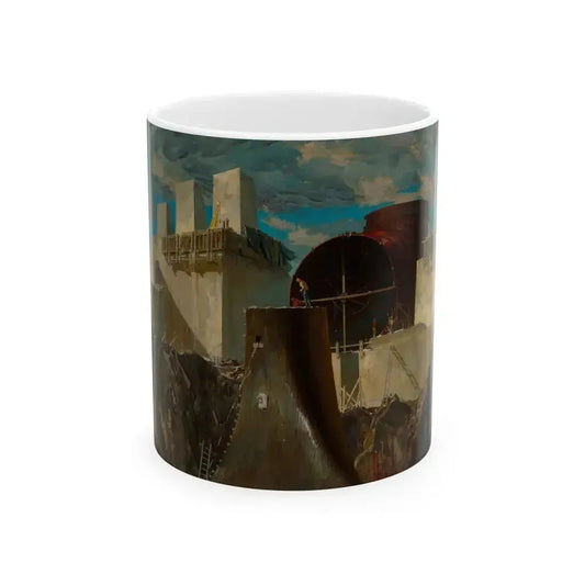 Dam Building, United Engineers & Constructors Inc., advertisement - White Coffee Mug 11oz - Go Mug Yourself