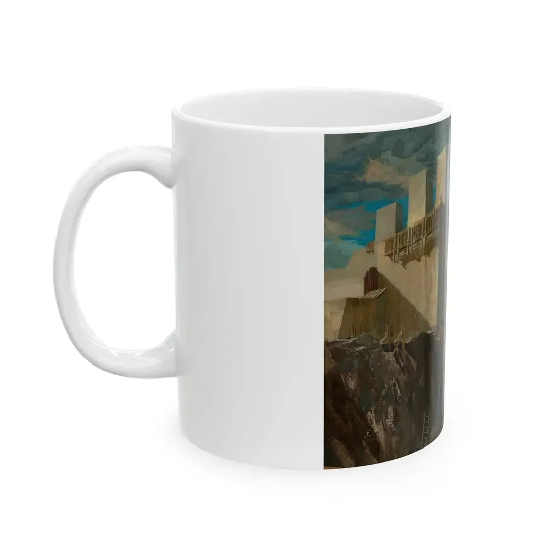 Dam Building, United Engineers & Constructors Inc., advertisement - White Coffee Mug - Go Mug Yourself