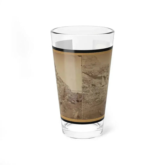 Damage To Exterior Wall Of Fort Sumter From Bombardment, Charleston, South Carolina (U.S. Civil War) Pint Glass 16oz 16oz - Go Mug Yourself