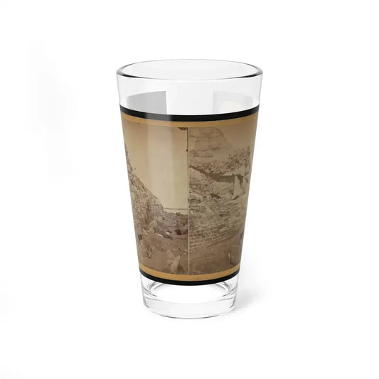 Damage To Exterior Wall Of Fort Sumter From Bombardment, Charleston, South Carolina (U.S. Civil War) Pint Glass 16oz 16oz - Go Mug Yourself