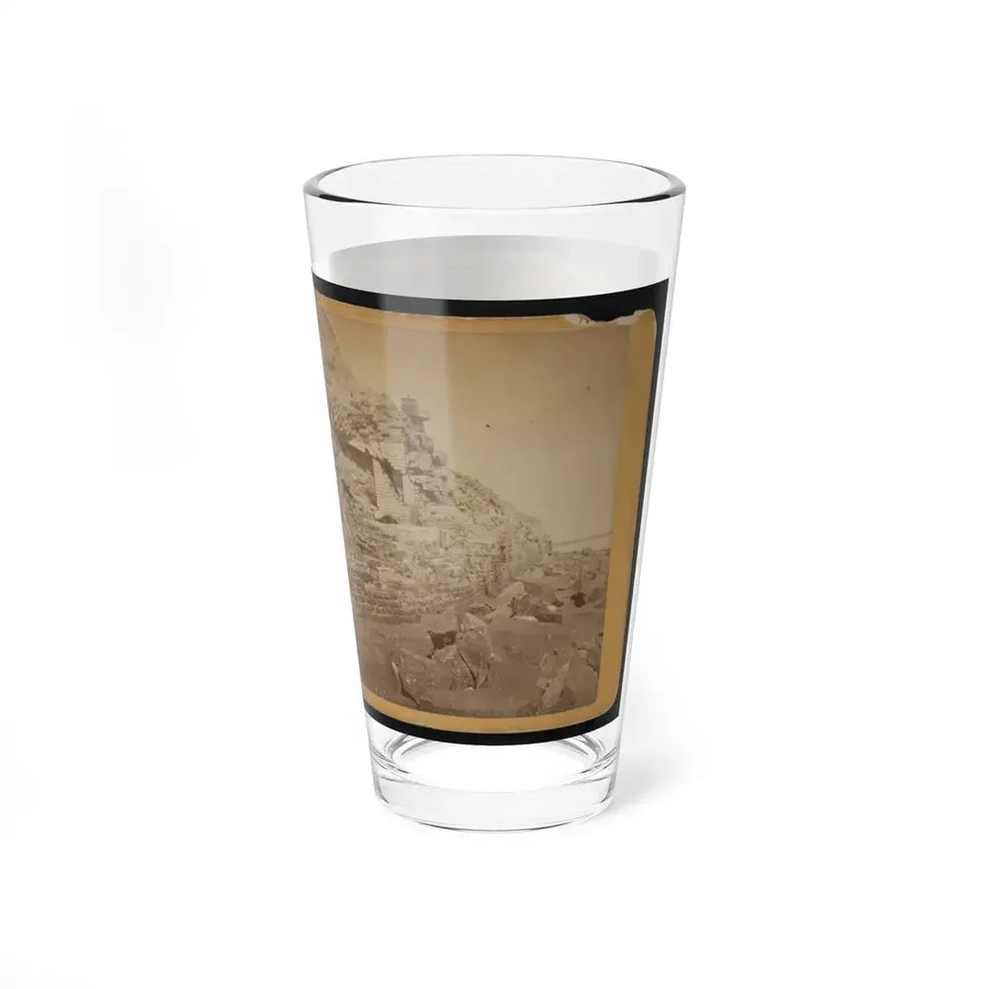 Damage To Exterior Wall Of Fort Sumter From Bombardment, Charleston, South Carolina (U.S. Civil War) Pint Glass 16oz - Go Mug Yourself
