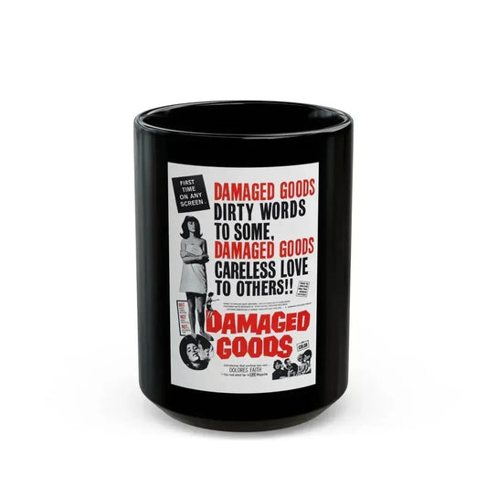 DAMAGED GOODS 1961 Movie Poster - Black Coffee Mug 15oz - Go Mug Yourself