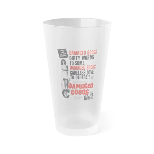 DAMAGED GOODS 1961 Movie Poster - Frosted Pint Glass 16oz Default Title - Go Mug Yourself