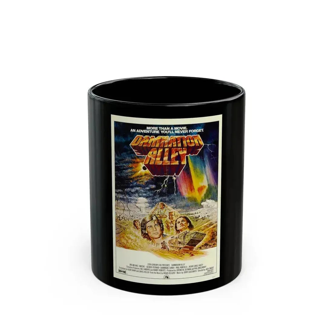 DAMNATION ALLEY 1977 Movie Poster - Black Coffee Mug 11oz - Go Mug Yourself