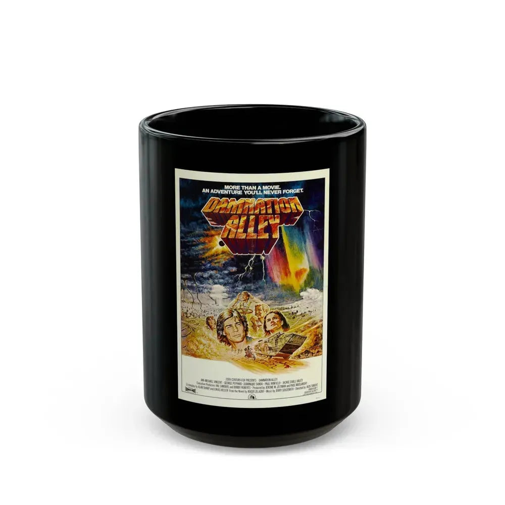 DAMNATION ALLEY 1977 Movie Poster - Black Coffee Mug 15oz - Go Mug Yourself