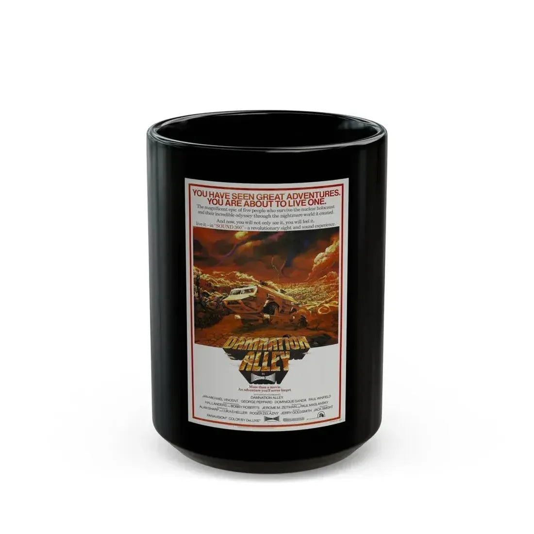 DAMNATION ALLEY (2) 1977 Movie Poster - Black Coffee Mug 15oz - Go Mug Yourself
