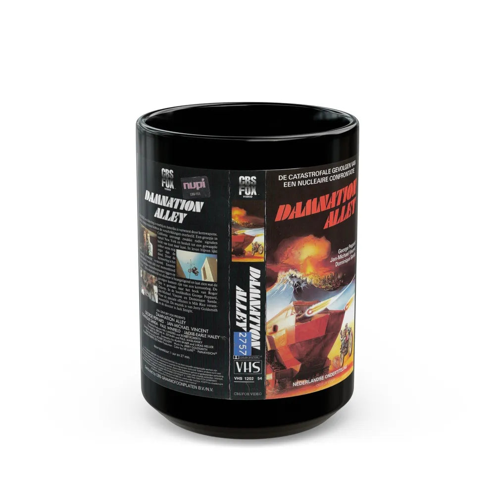 DAMNATION ALLEY (VHS COVER) - Black Coffee Mug-15oz-Go Mug Yourself