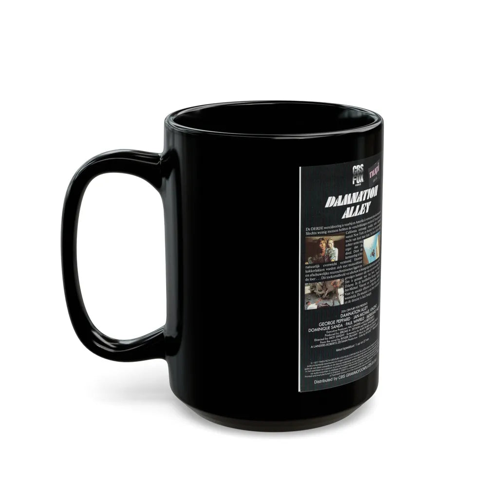 DAMNATION ALLEY (VHS COVER) - Black Coffee Mug-Go Mug Yourself