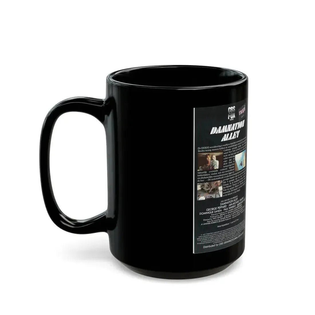 DAMNATION ALLEY (VHS COVER) - Black Coffee Mug - Go Mug Yourself