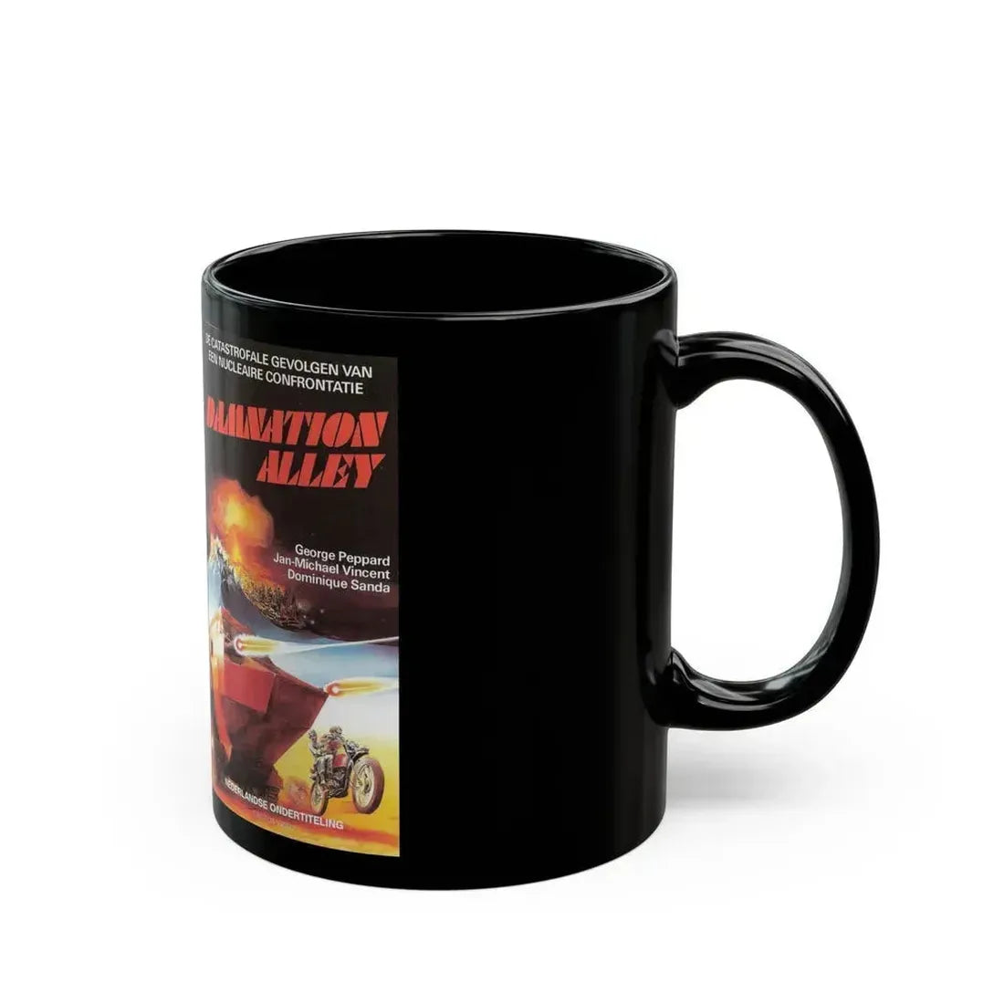 DAMNATION ALLEY (VHS COVER) - Black Coffee Mug - Go Mug Yourself