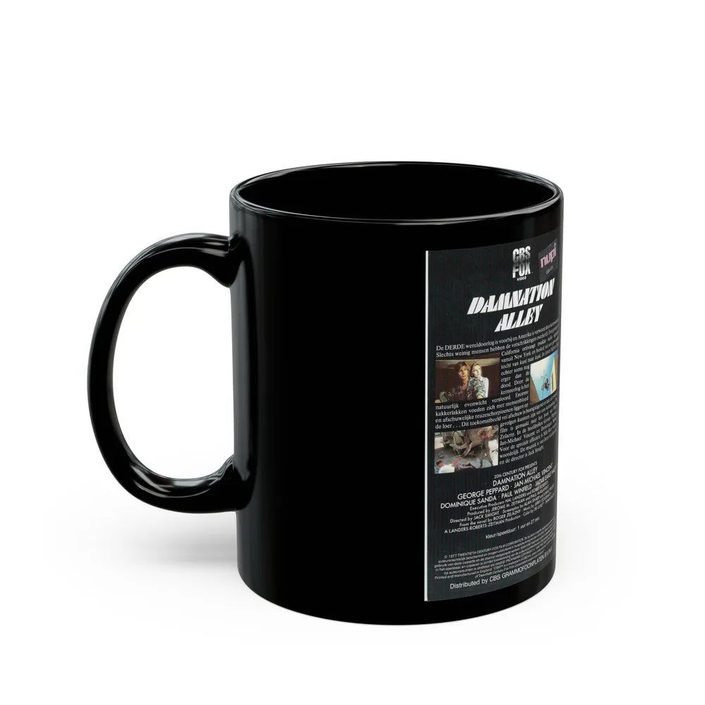 DAMNATION ALLEY (VHS COVER) - Black Coffee Mug-Go Mug Yourself