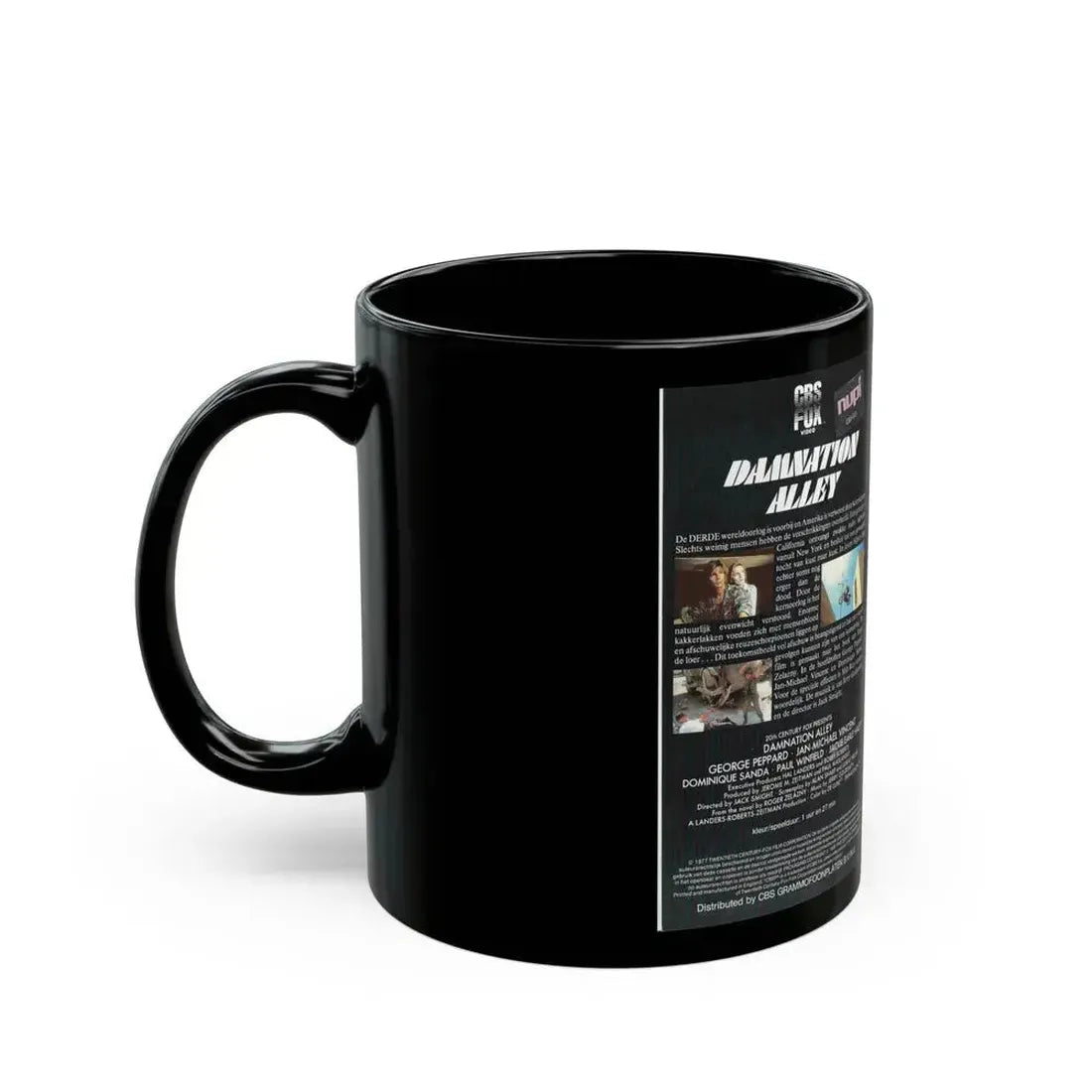 DAMNATION ALLEY (VHS COVER) - Black Coffee Mug - Go Mug Yourself