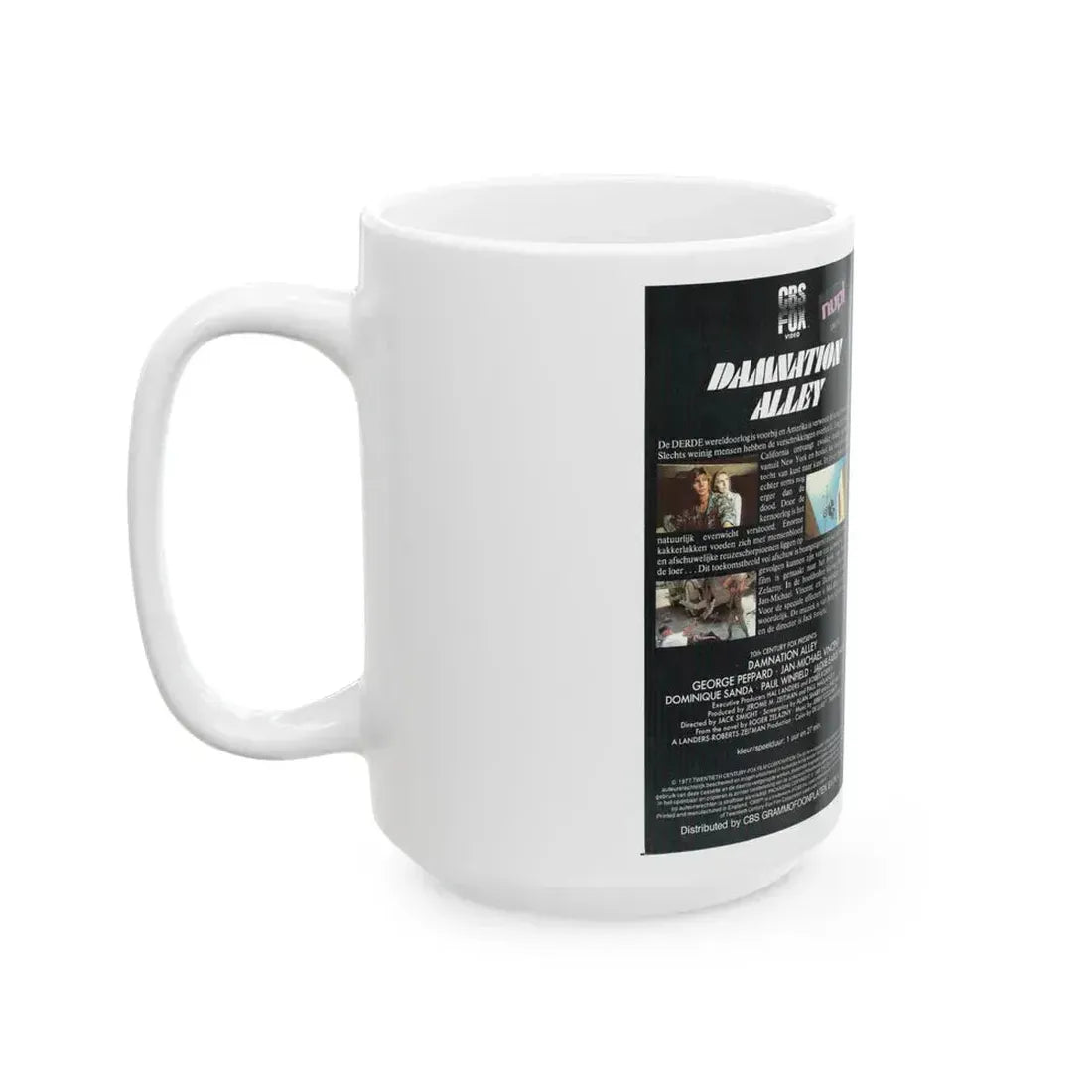 DAMNATION ALLEY (VHS COVER) - White Coffee Mug - Go Mug Yourself