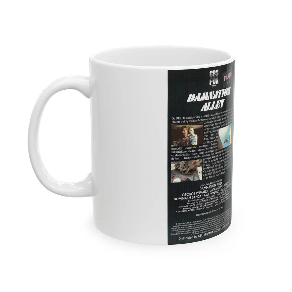 DAMNATION ALLEY (VHS COVER) - White Coffee Mug-Go Mug Yourself