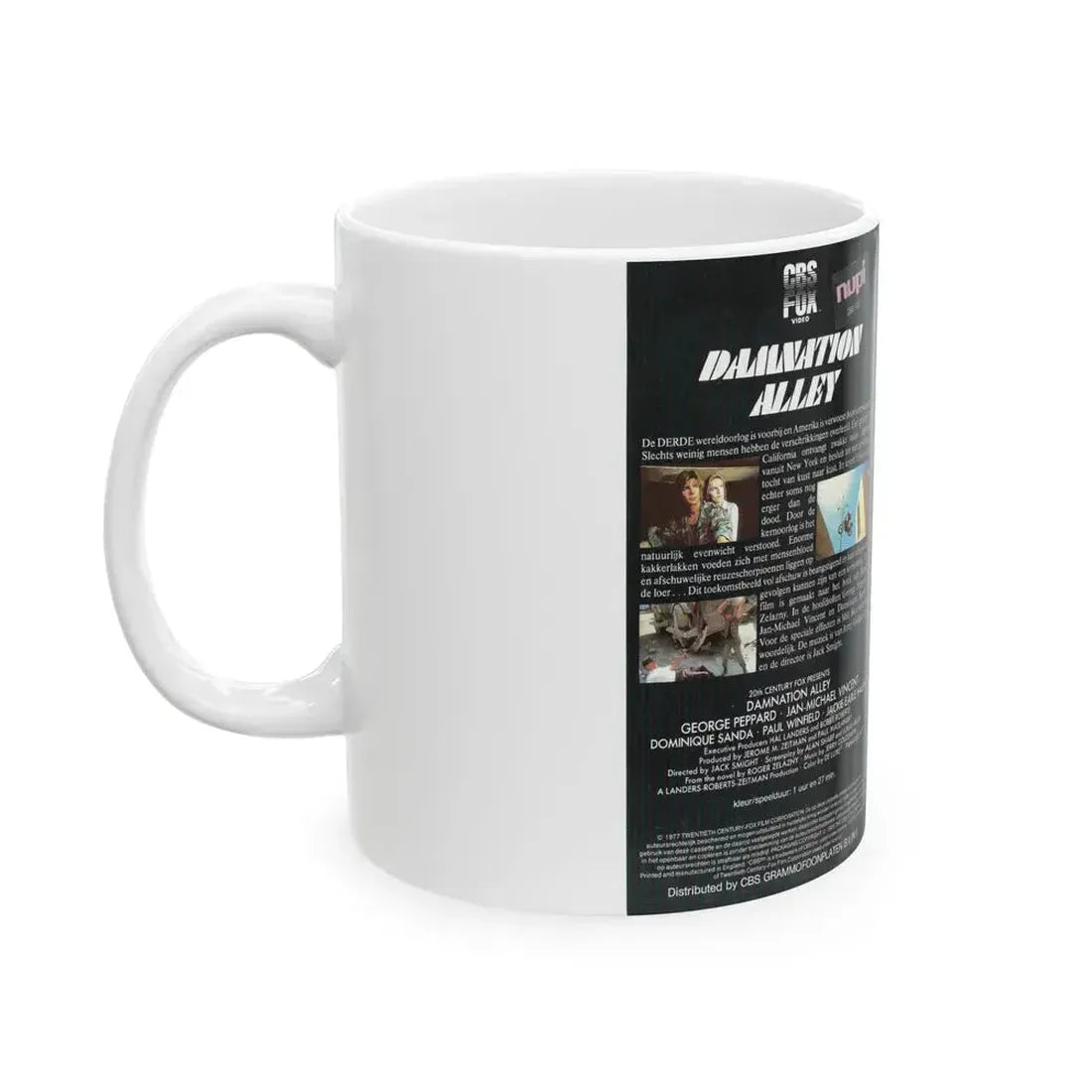DAMNATION ALLEY (VHS COVER) - White Coffee Mug - Go Mug Yourself