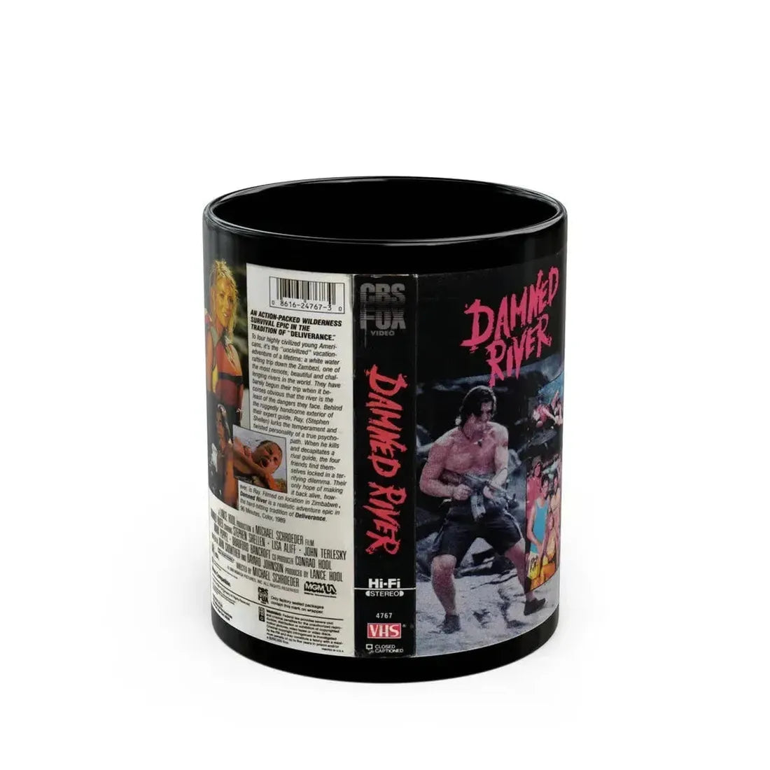 DAMNED RIVER (VHS COVER) - Black Coffee Mug 11oz - Go Mug Yourself