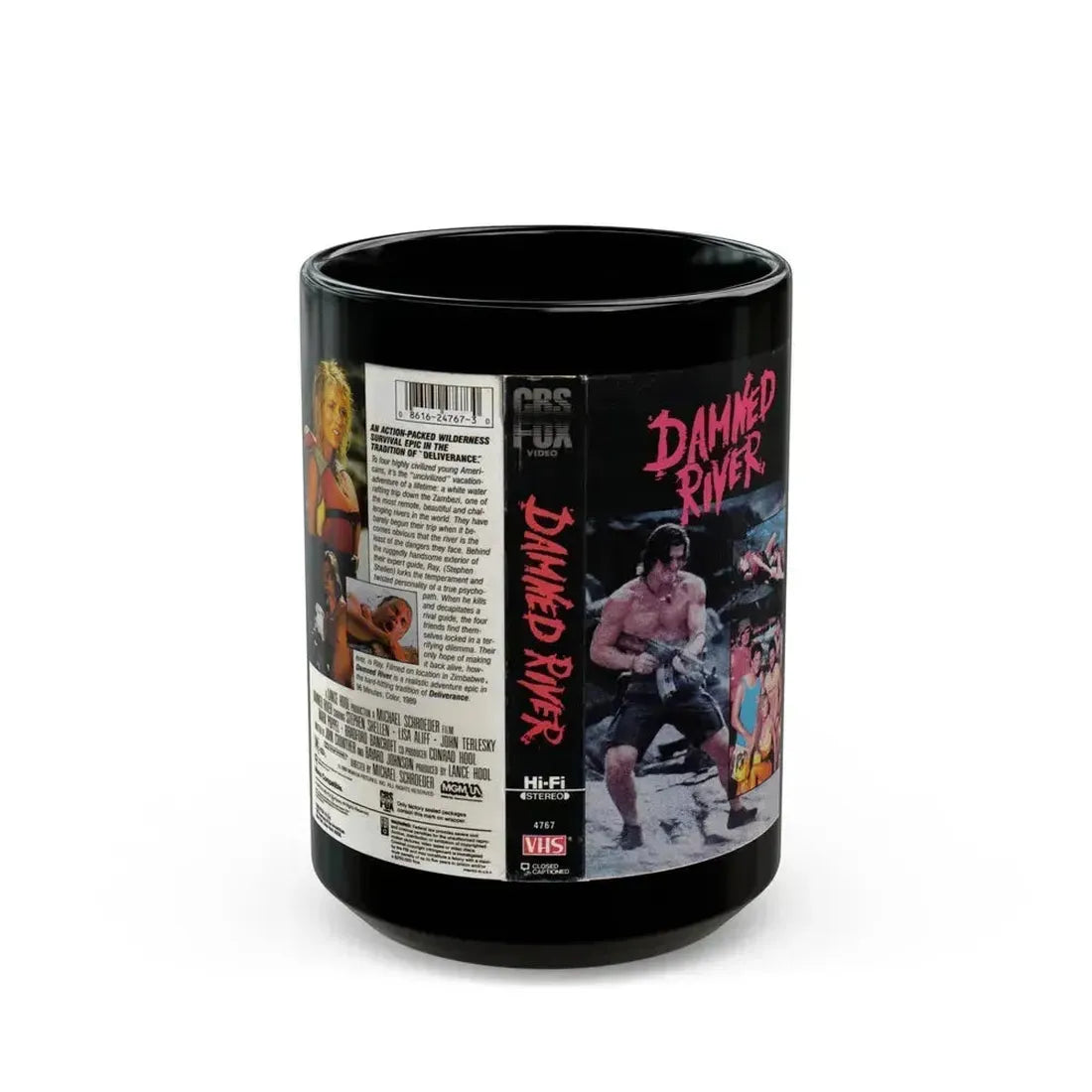 DAMNED RIVER (VHS COVER) - Black Coffee Mug 15oz - Go Mug Yourself