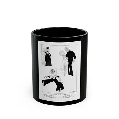 Dan Cupid Is A Merry Elf, Smart Set Magazine, February 1930 - Black Coffee Mug 11oz - Go Mug Yourself