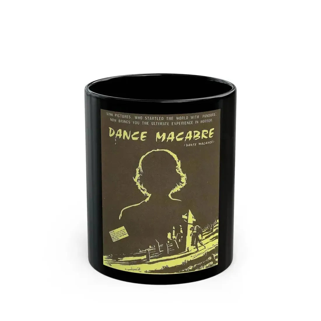 DANCE MACABRE 1986 Movie Poster - Black Coffee Mug 11oz - Go Mug Yourself