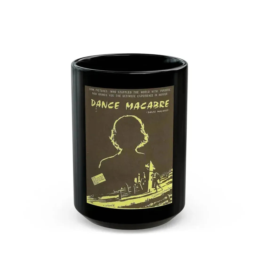 DANCE MACABRE 1986 Movie Poster - Black Coffee Mug 15oz - Go Mug Yourself