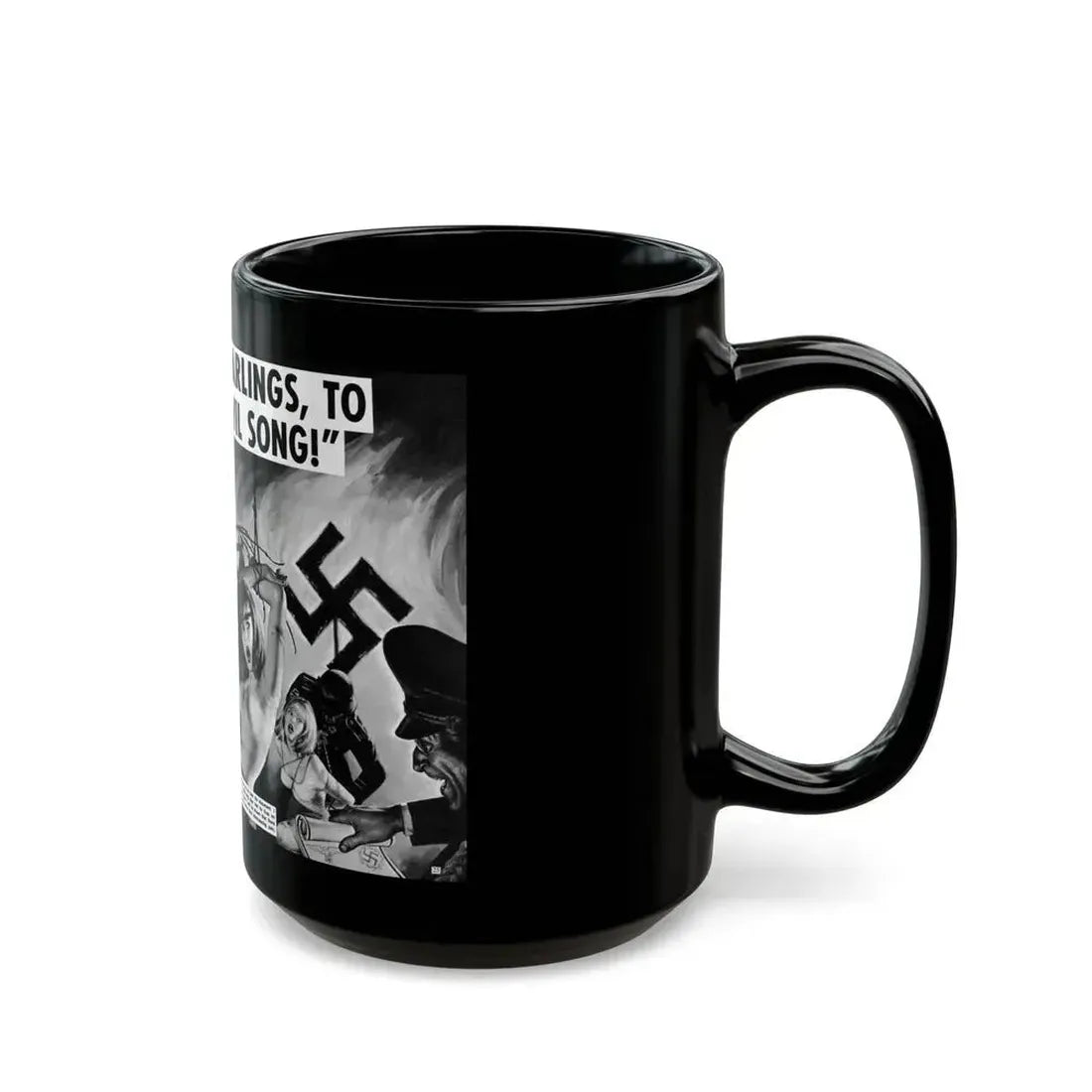 Dance, My Darlings, To The Whip's Evi Song, Man's Book, February 1973 - Black Coffee Mug - Go Mug Yourself
