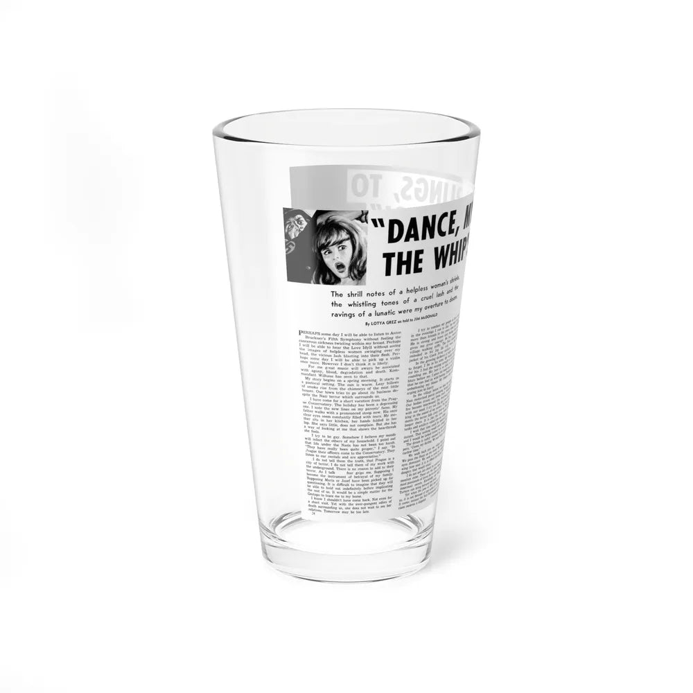 Dance, My Darlings, To The Whip's Evi Song, Man's Book, February 1973 - Pint Glass 16oz-Go Mug Yourself