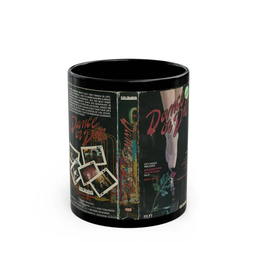 DANCE OR DIE (VHS COVER) - Black Coffee Mug-11oz-Go Mug Yourself