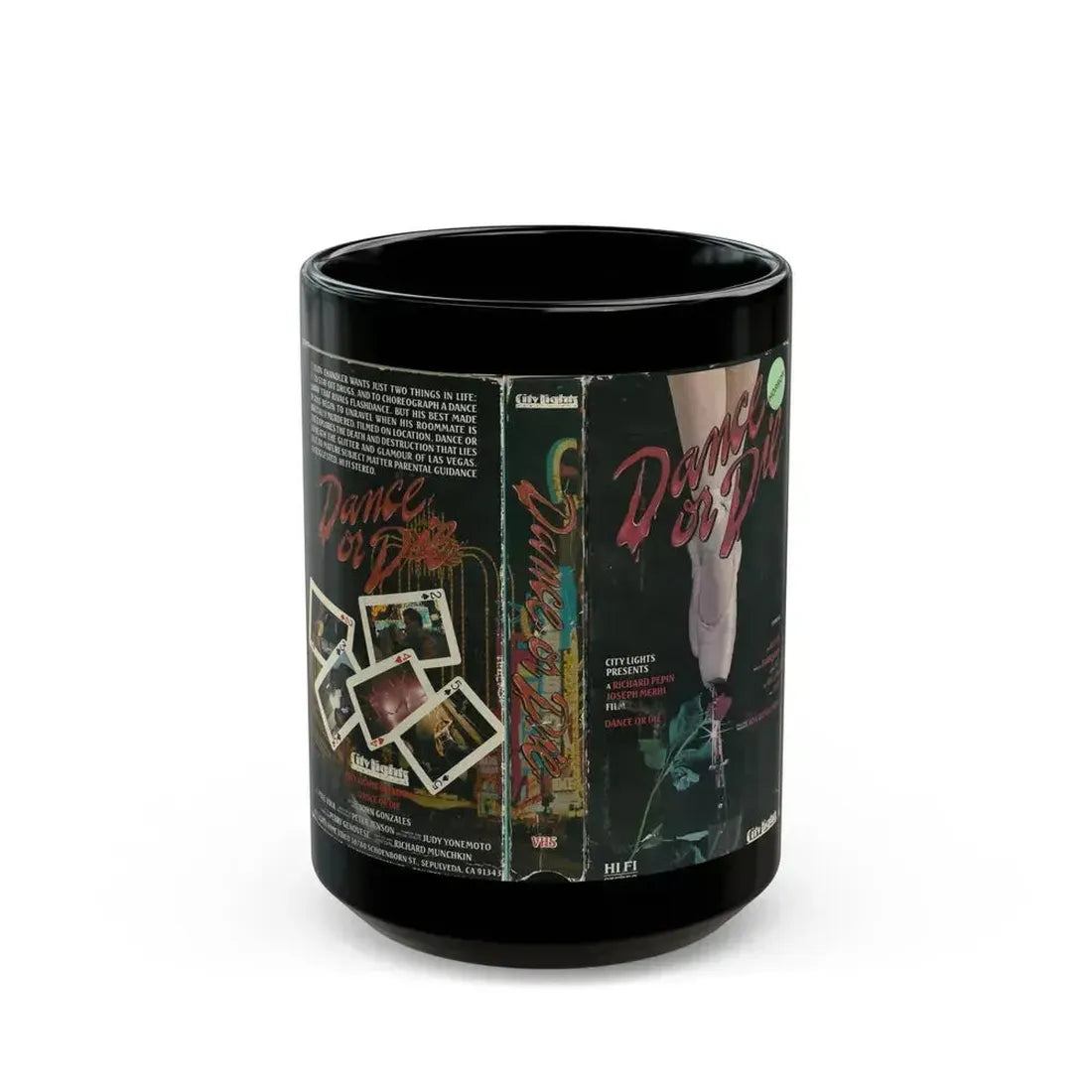 DANCE OR DIE (VHS COVER) - Black Coffee Mug 15oz - Go Mug Yourself