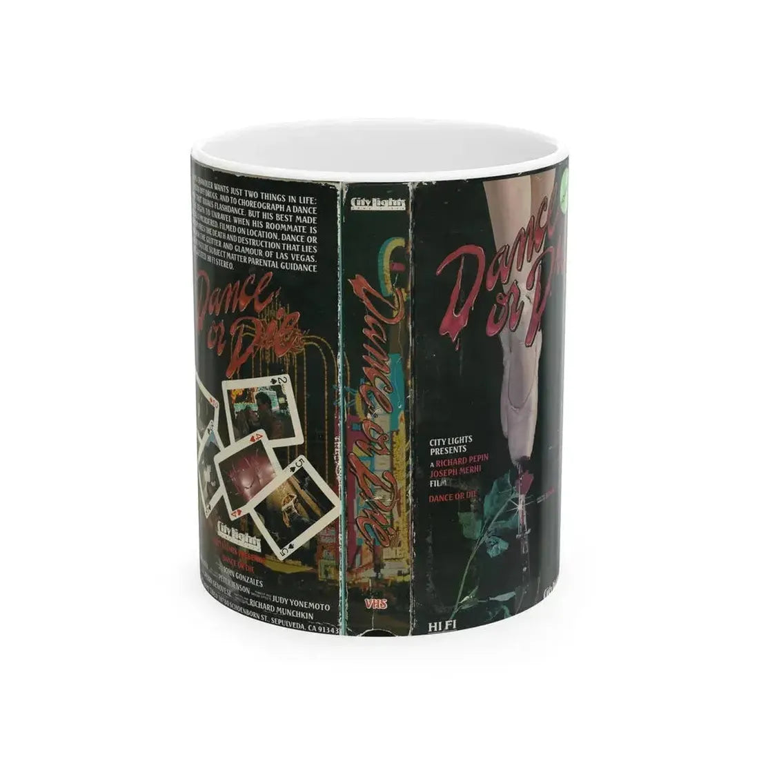 DANCE OR DIE (VHS COVER) - White Coffee Mug 11oz - Go Mug Yourself
