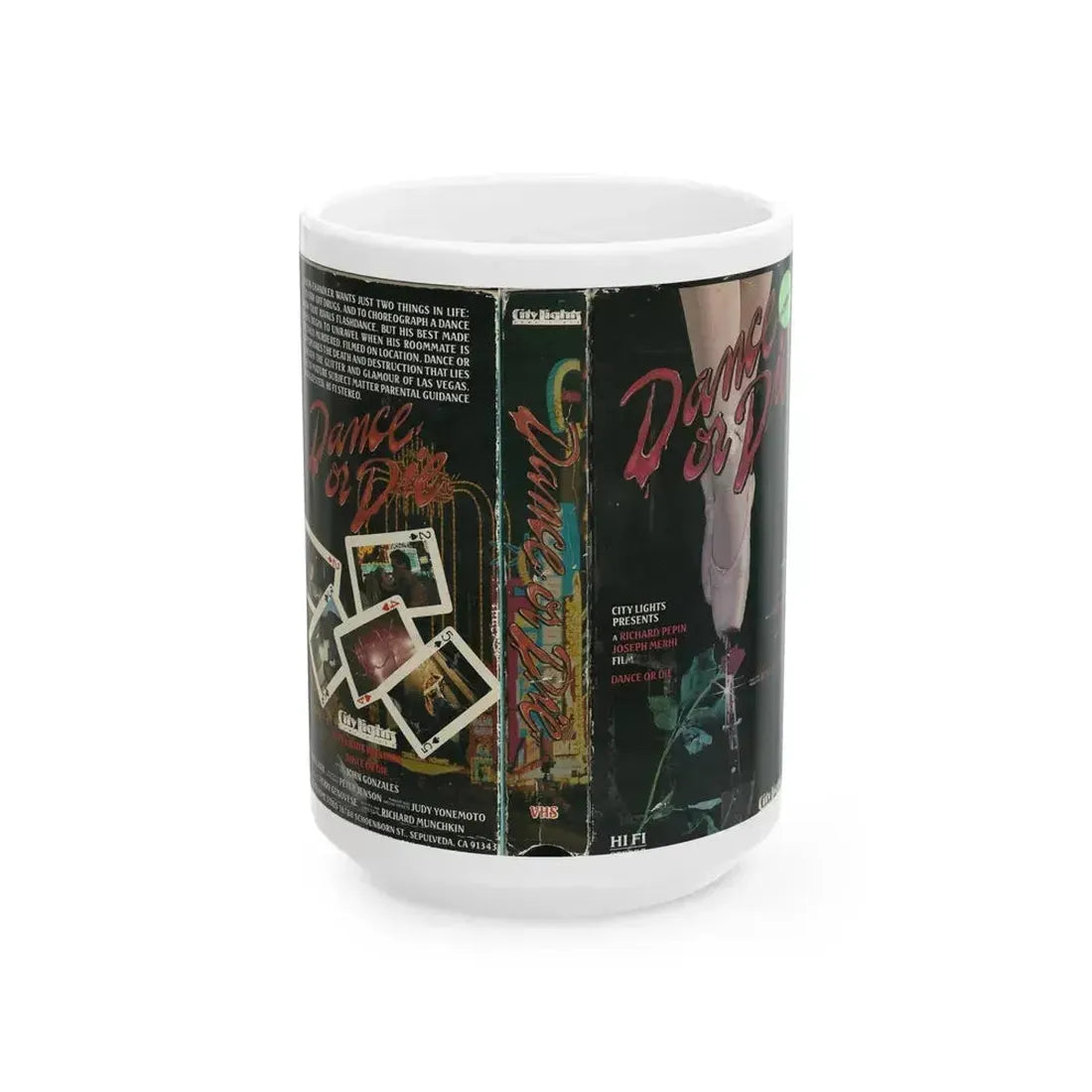DANCE OR DIE (VHS COVER) - White Coffee Mug 15oz - Go Mug Yourself
