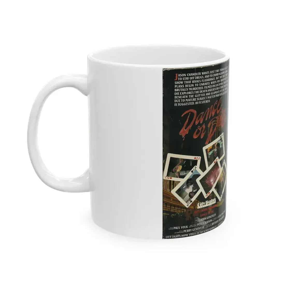 DANCE OR DIE (VHS COVER) - White Coffee Mug - Go Mug Yourself
