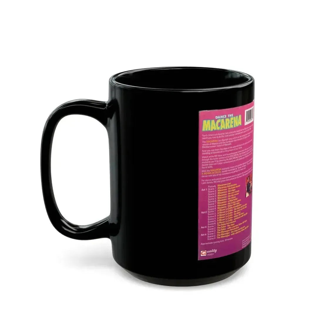 DANCE THE MACARENA (VHS COVER) - Black Coffee Mug - Go Mug Yourself