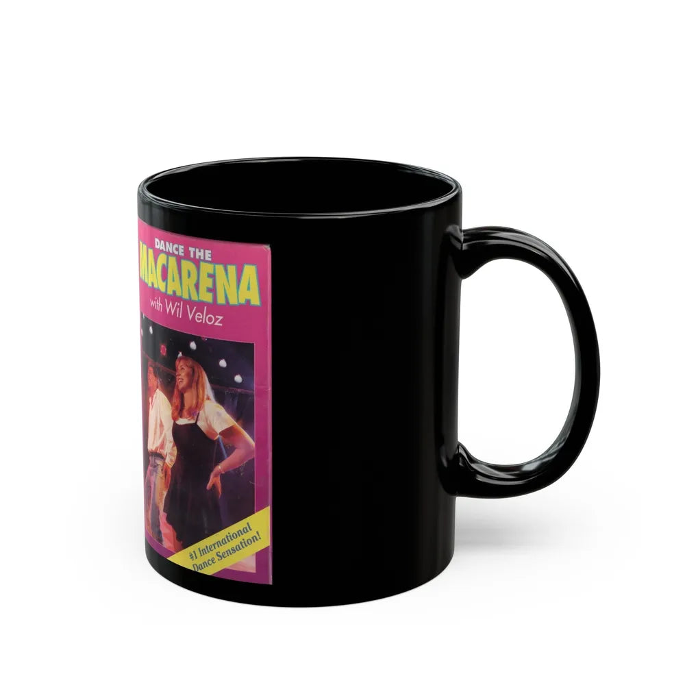 DANCE THE MACARENA (VHS COVER) - Black Coffee Mug-Go Mug Yourself