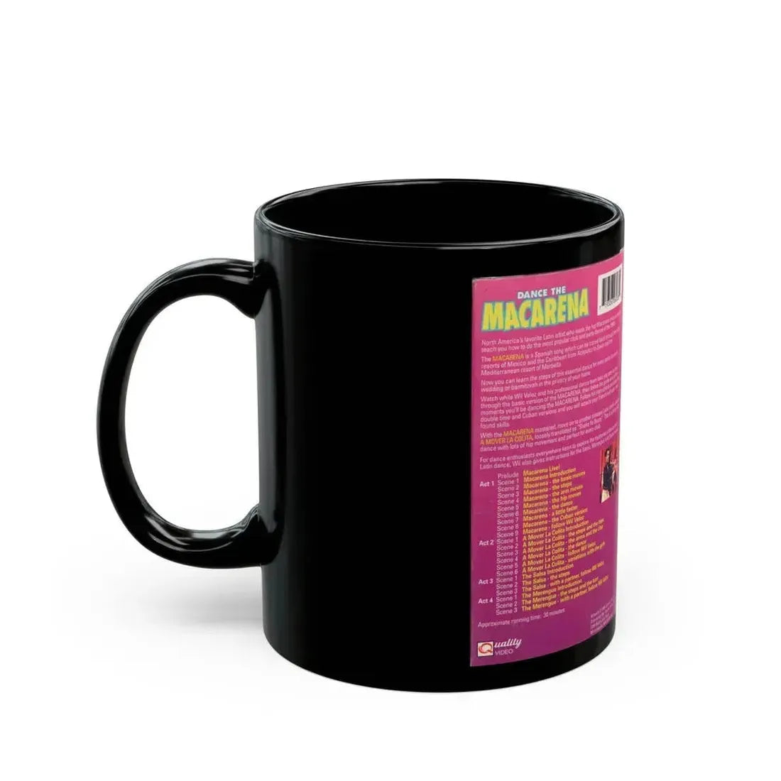 DANCE THE MACARENA (VHS COVER) - Black Coffee Mug - Go Mug Yourself