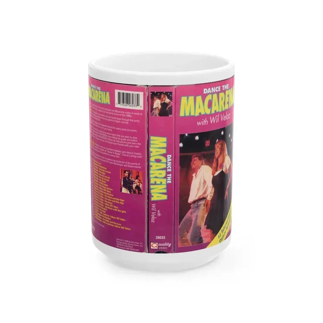 DANCE THE MACARENA (VHS COVER) - White Coffee Mug 15oz - Go Mug Yourself