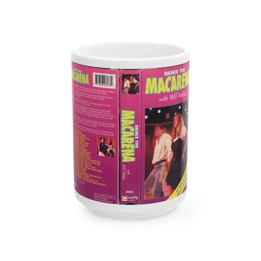 DANCE THE MACARENA (VHS COVER) - White Coffee Mug 15oz - Go Mug Yourself