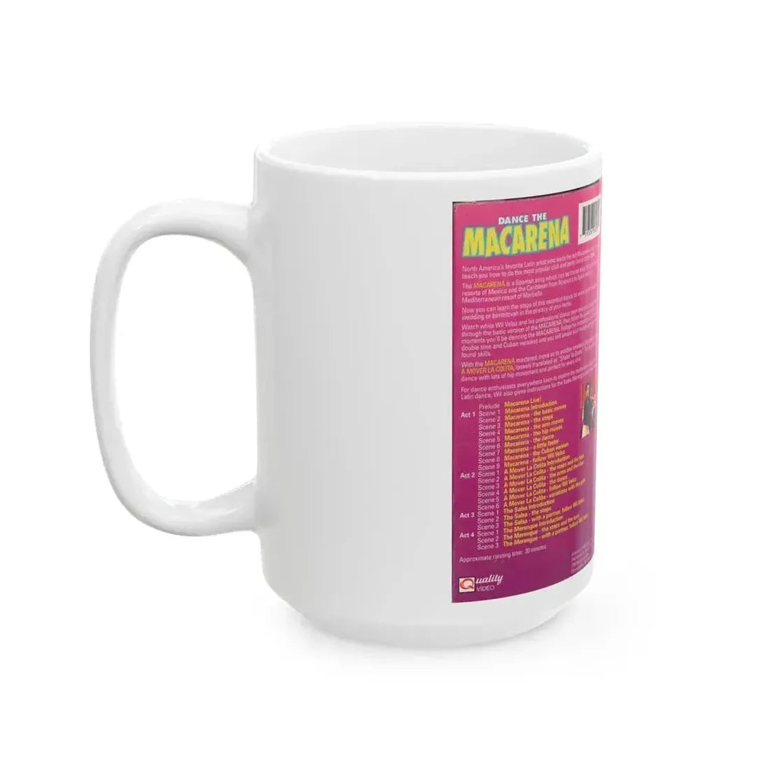 DANCE THE MACARENA (VHS COVER) - White Coffee Mug - Go Mug Yourself