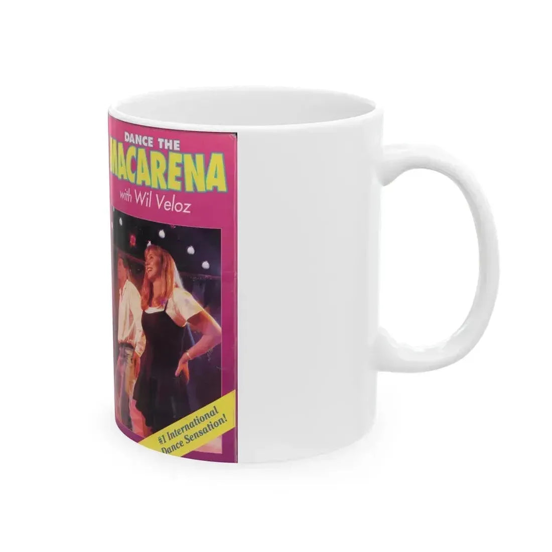 DANCE THE MACARENA (VHS COVER) - White Coffee Mug - Go Mug Yourself