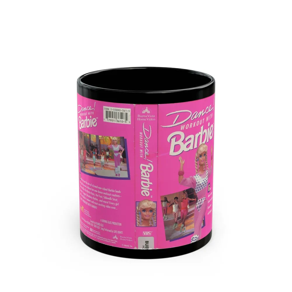 DANCE WORKOUT WITH BARBIE (VHS COVER) - Black Coffee Mug-11oz-Go Mug Yourself