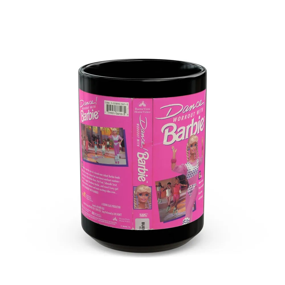 DANCE WORKOUT WITH BARBIE (VHS COVER) - Black Coffee Mug-15oz-Go Mug Yourself