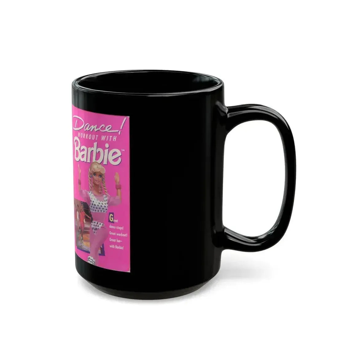 DANCE WORKOUT WITH BARBIE (VHS COVER) - Black Coffee Mug - Go Mug Yourself
