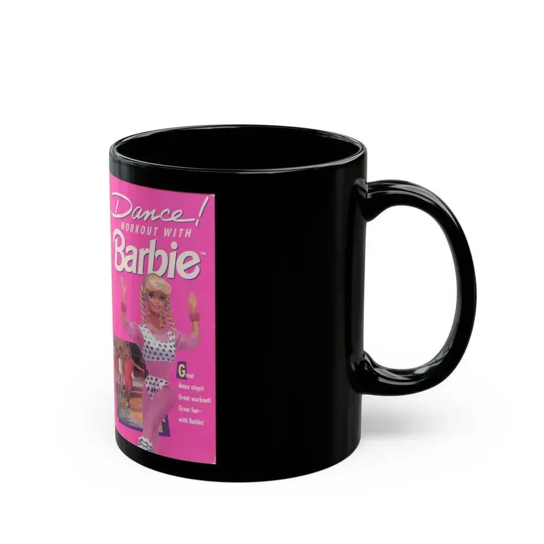 DANCE WORKOUT WITH BARBIE (VHS COVER) - Black Coffee Mug - Go Mug Yourself